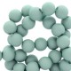 Acrylic beads 6mm round Matt Pagoda blue